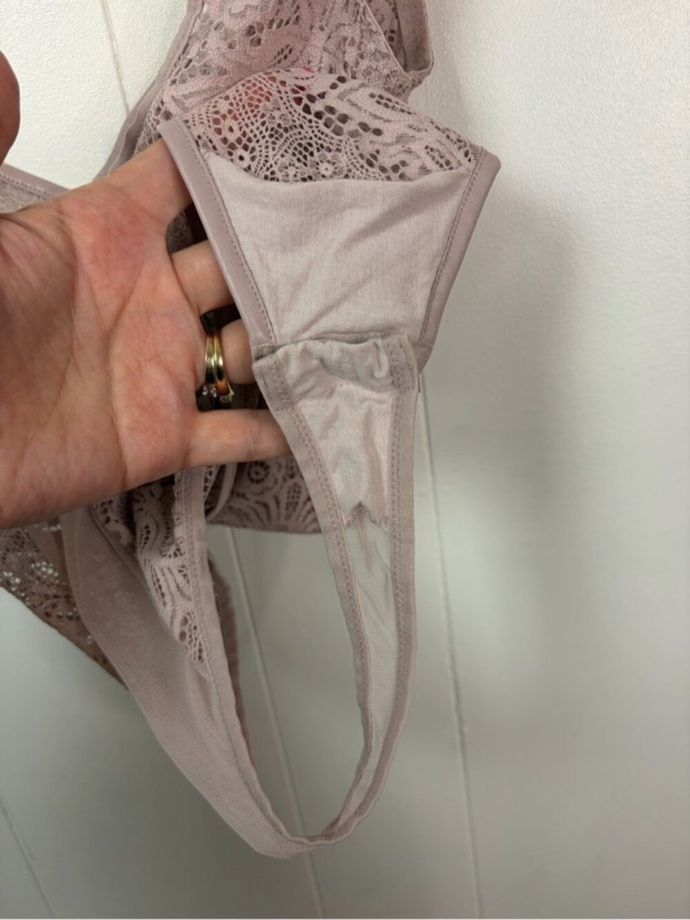 Victoria's Secret Lace Bodysuit Size Small Lilac Sheer Sweetheart Teddie Thong - Picture 8 of 8